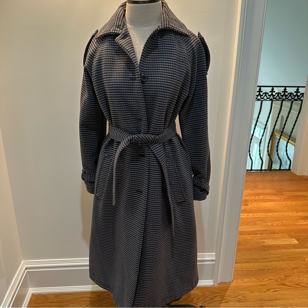Juicy Couture Black Label Plaid Trench Coat — Size S